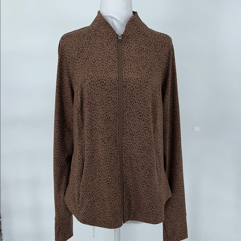 ATHLETA FULL ZIP JACKET XL BROWN - Picture 4 of 11
